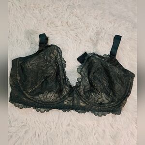 ASOS Dark Green And Cream Flower  Lace Bra Underwire 38H